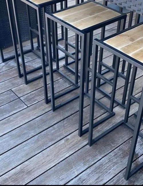 Barkruk metaal – hout huren