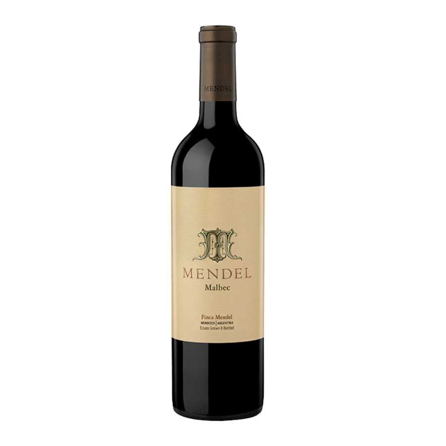 Fles Mendel Malbec, rode wijn uit Mendoza, Argentinië
