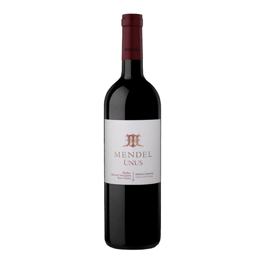 Fles Mendel Wines Mendel Unus, rode wijn uit Mendoza, Argentinië
