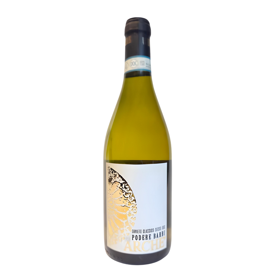 Fles Podere Barbi Arche, witte wijn uit Italië
