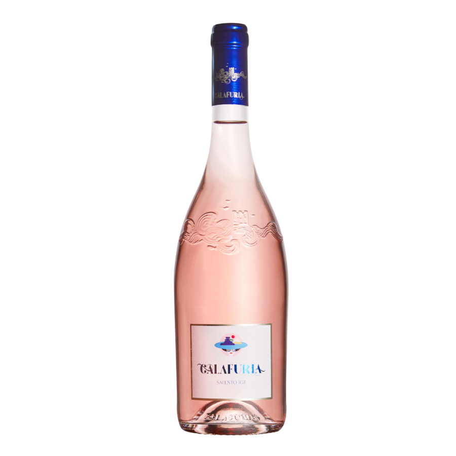 Fles Tormaresca Calafuria Rosato, roséwijn uit Puglia, Italië