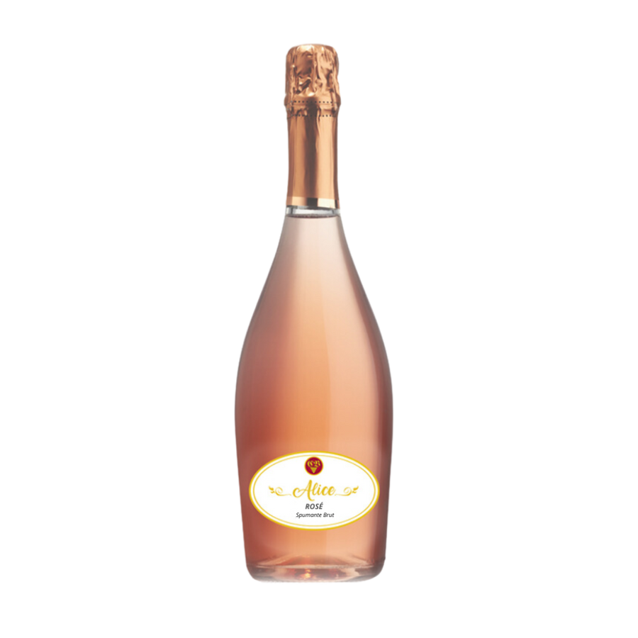 Fles Spumante 'Alice' Rosé, mousserende wijn uit Italië