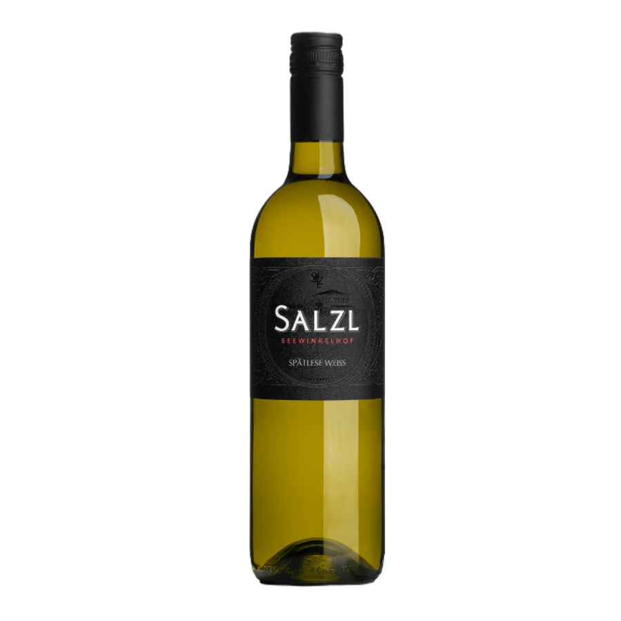 Fles Salzl Spätlese Weiss, witte wijn uit Burgenland, Oostenrijk