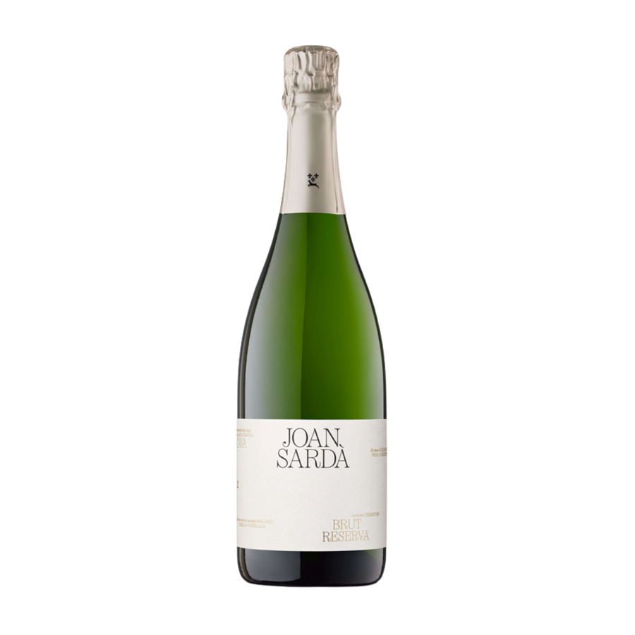 Fles Joan Sardà Cava Brut Reserva, mousserende wijn uit Catalonië, Spanje