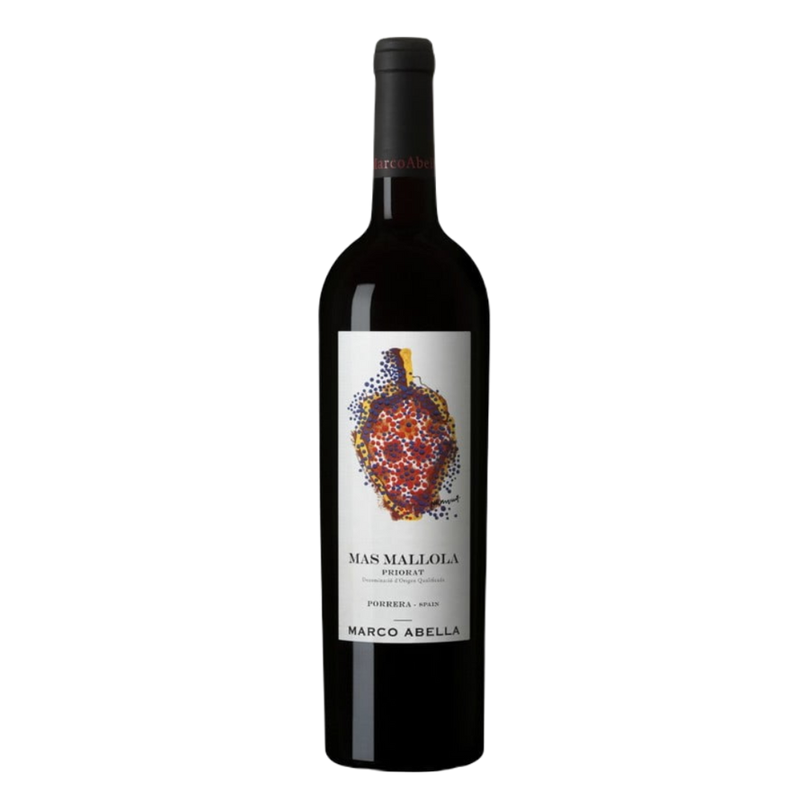 Fles Marco Abella Mas Mallola, rode wijn uit Catalonië, Spanje